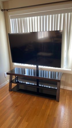65” flat screen TV and TV Stand with Integrated TV Mount