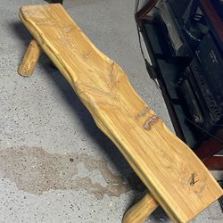 Low Profile Log Cabin Style Bench
