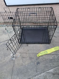 Black Wire Dog Crate with Tray