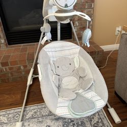 Ingenuity InLighten Elephant Soothing Baby Swing