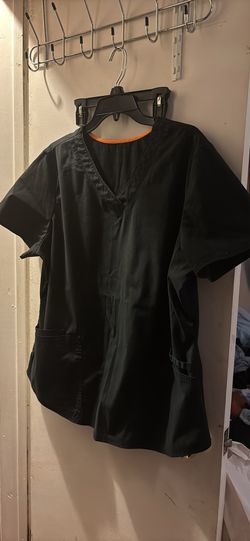 Black Scrub Top XL