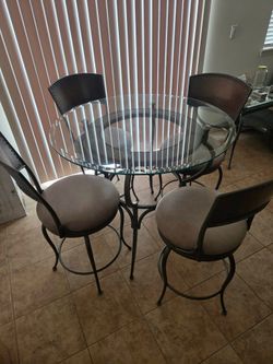 Glass Tables and Chair Set