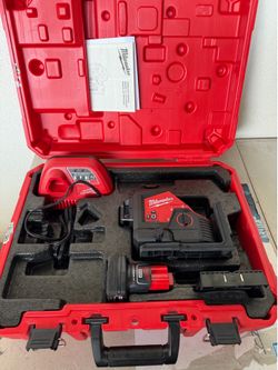 📌Milwaukee M12 12-Volt Lithium-Ion Cordless Green 250 ft. 3-Plane Laser Level Kit with One 4.0 Ah Battery, Charger and Case) 👉PRECIO FIRME👉$480
