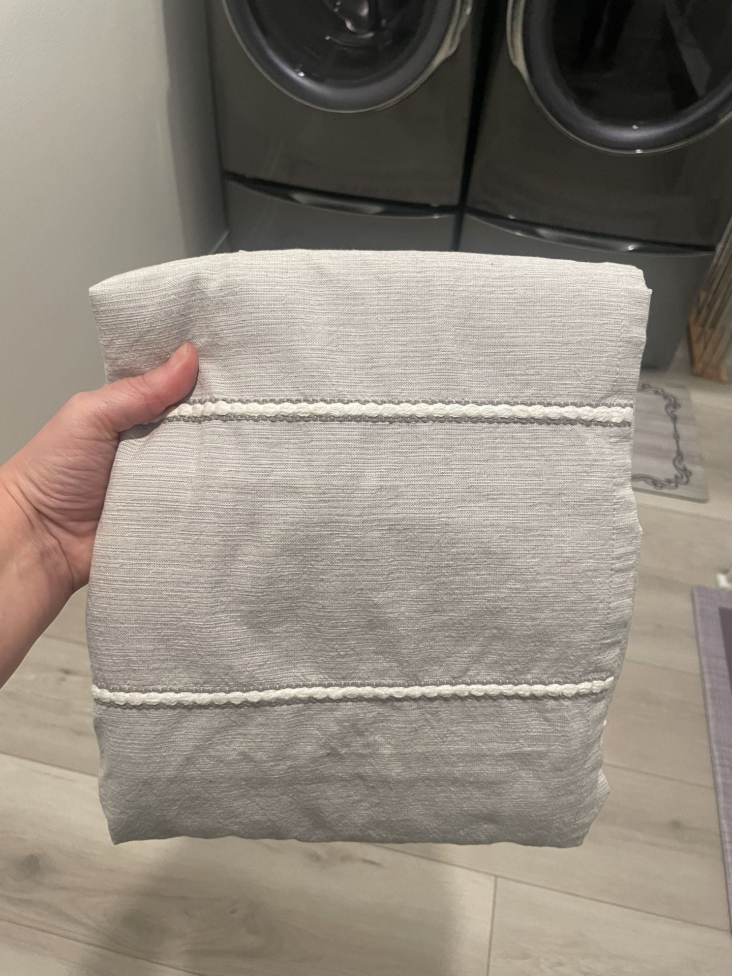 Gray And White Ugg Shower Curtain