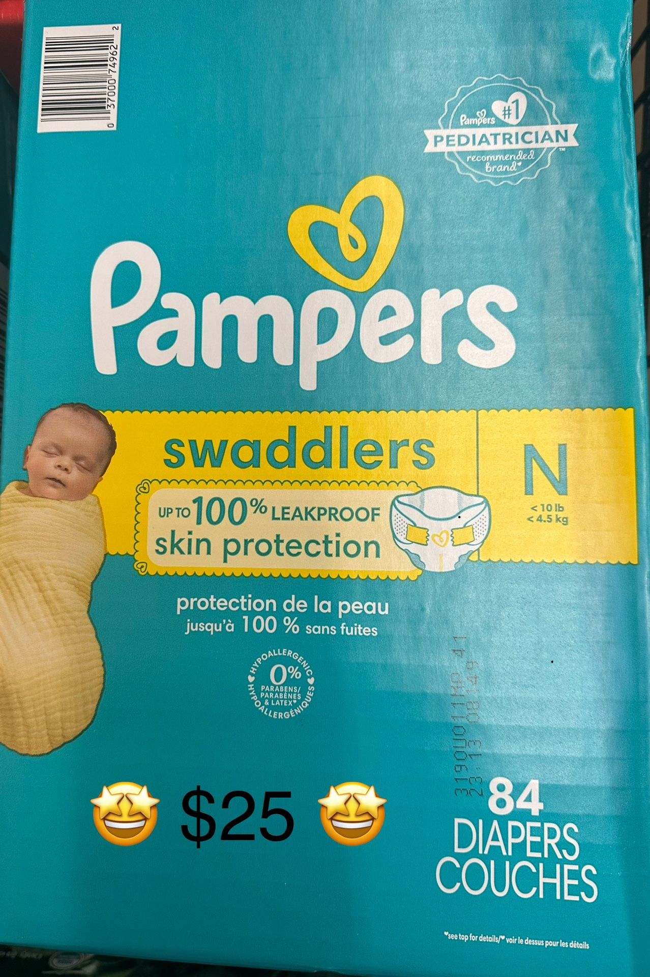 👶Pampers NEWBORN 84 Diapers New