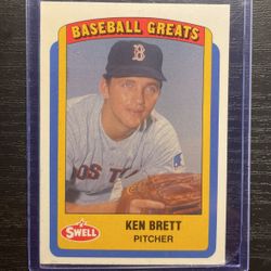 1990 Swell Baseball Greats Ken Brett Baseball Card #52