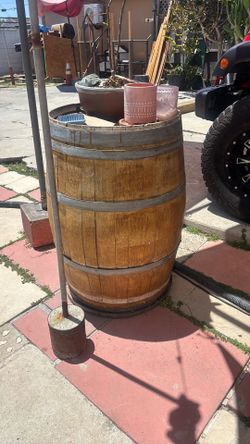 Two wine barrels