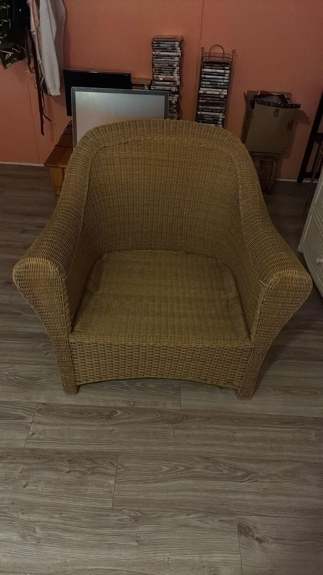 Large wicker chair