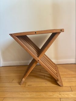 Folding stool or side table in wood