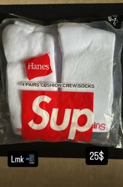 Supreme x Hanes Crew Socks 4-Pack
