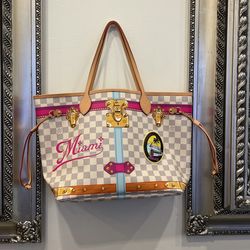 LOUIS Vuitton Miami Trunk Damier Azur