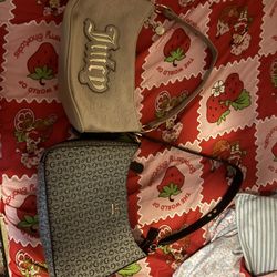 Brown, Juicy Couture, Bag And Black And Grey Guess Bag