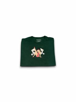 Betty Boop "Feeling Aces" Graphic Print Shirt Size 2XL Y2K Grunge Style Green