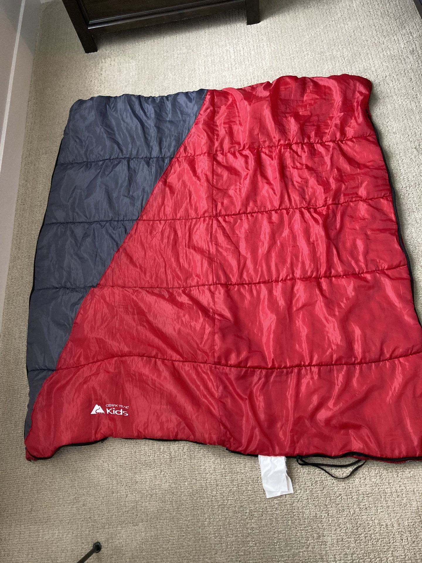 Ozark Trail red kids sleeping bag