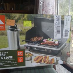Ozark Trail 2 Burner 2 In 1 Table Top Grill And Stove