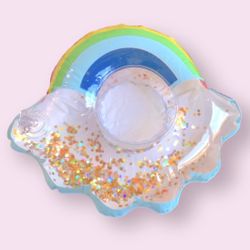 Rainbow Inflatable Drink Koozie Holder 