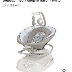 Graco Sense2Soothe Baby Swing with Cry Detection Technology in Sailor - White