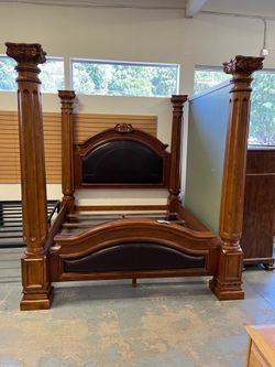 King size poster bed (in store)
