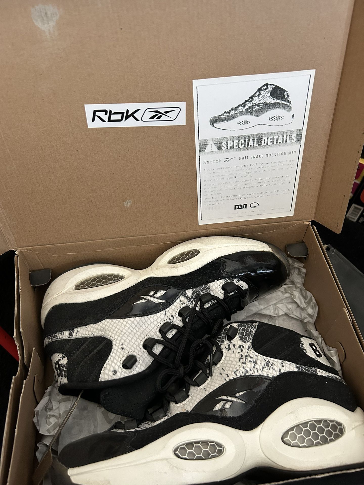 reebok question sz 8