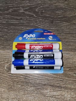 6 Expo Dry Erase Markers - Low Odor Ink