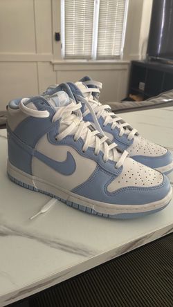 Size 7 Nike Dunk High White Blue Sneakers