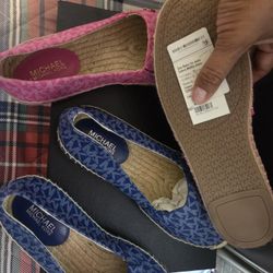 MICHAEL MICHAEL KORS Kendrick Slip-On Espadrille Flat Shoe Pink Si