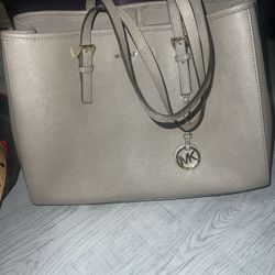 NWT Michael Kors Jet Set Travel Large EW Tote Luggage Brown Leather Shoulder Bag