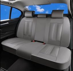 Huidasource Nappa Leather Rear Seat Cover – Gray – Universal Fit