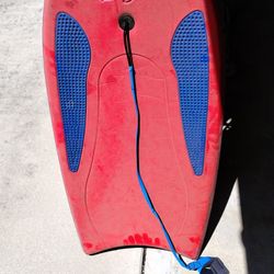 Morey 42" Boogie Board Red Blue Leash