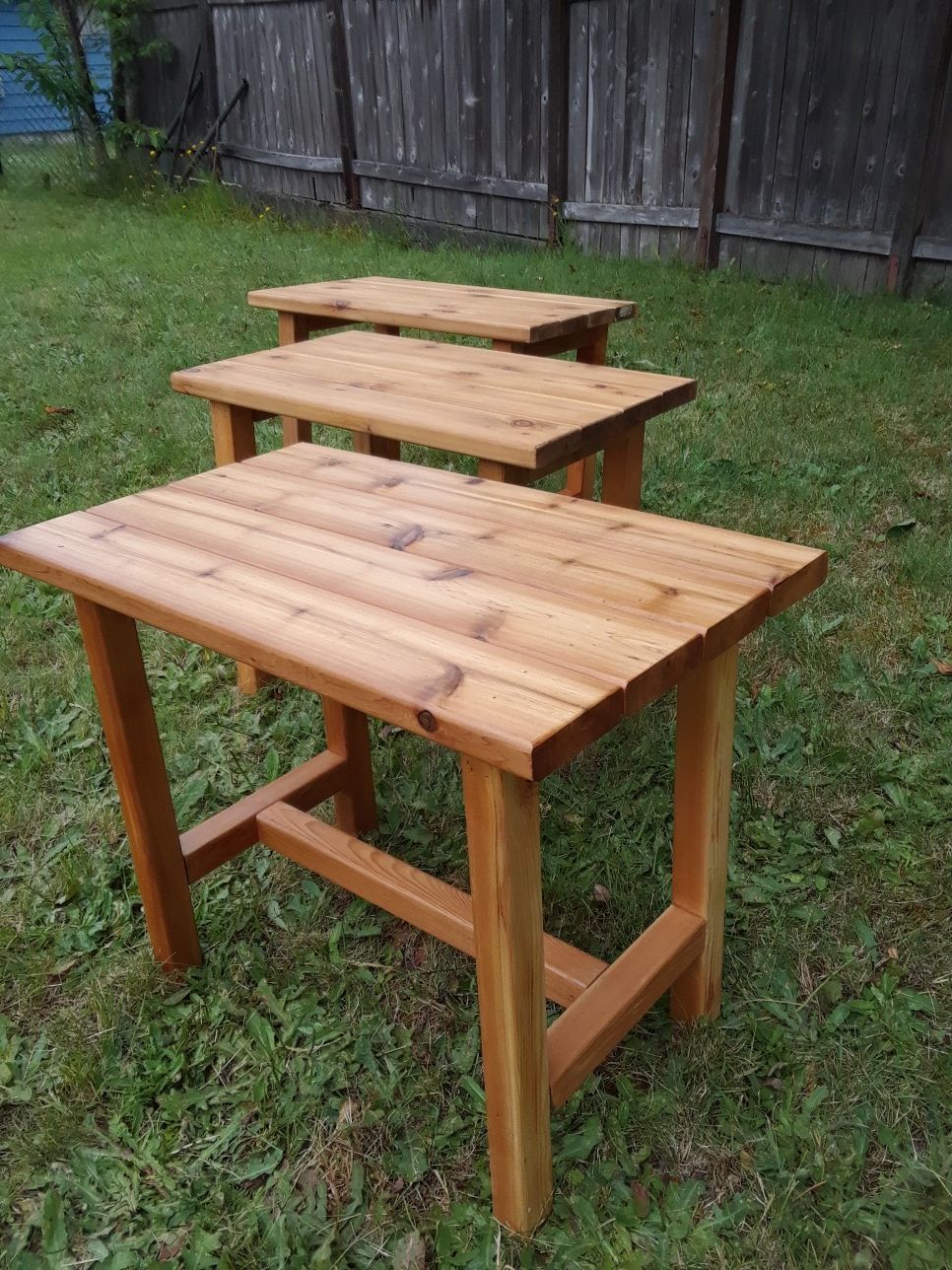 End tables for the deck or patio