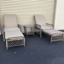 Outdoor Patio Furniture, Lounge Chairs Set 