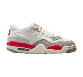 Air Jordan 4 RM GS sneakers feature a lace-up closure and a low-top