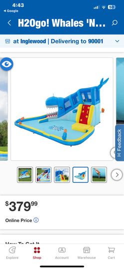 H2OGO! Whales 'n Waves Kids Inflatable Mega Water Park Slide ( Read Description)