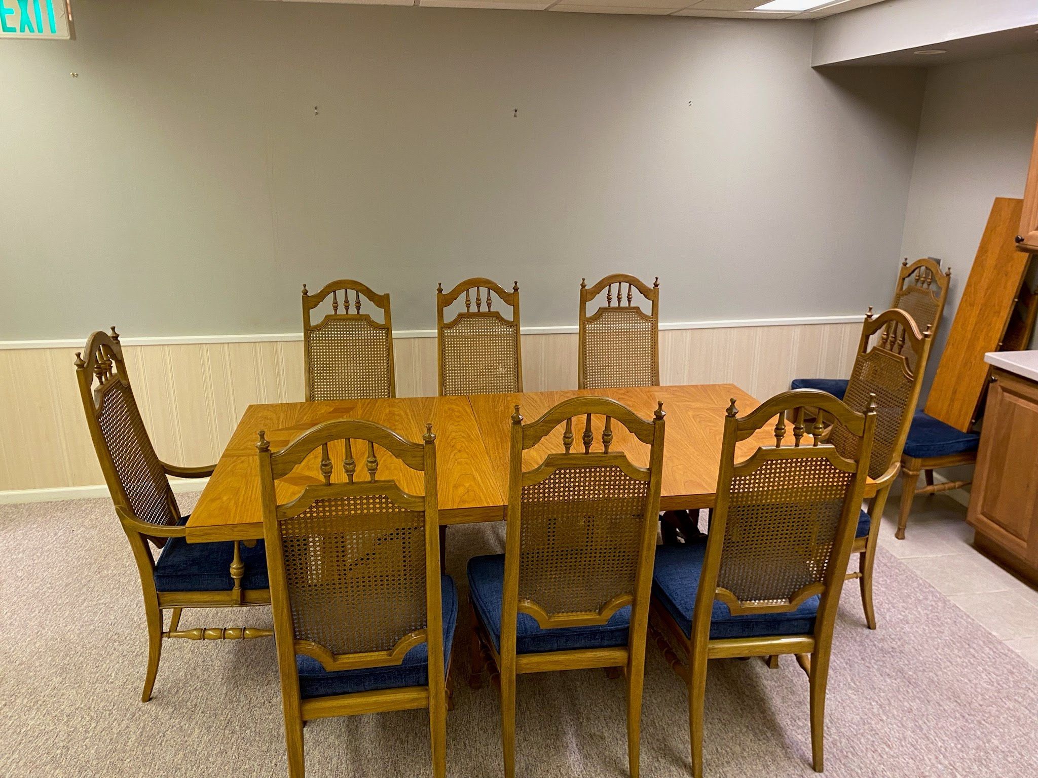 Dining Table & 10 Chairs Set - 72”x42” plus 2 12” Leafs Good Used Condition   Delivery Available