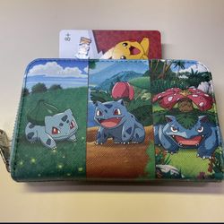 Pokémon Bulbasaur Evolution Line Zip Around Wallet By Loungefly 