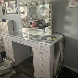 White Glass Vanity