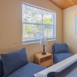 2 Blue Lounge Chairs 