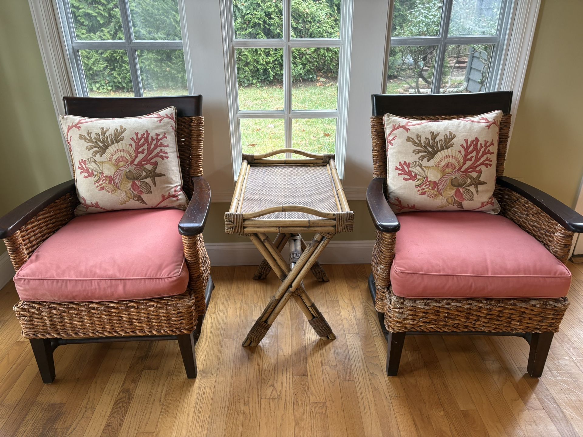 Rattan Chair Set With Table