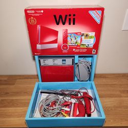 Red Nintendo Wii Console Mario 25th Anniversary Edition CIB