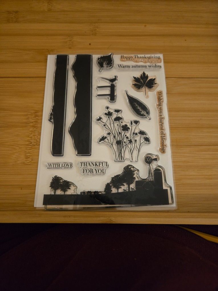 Gina K Harvest Silhouettes Stamp Set