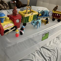 Vintage Fisher Price large Circus Train with Animals and Extras