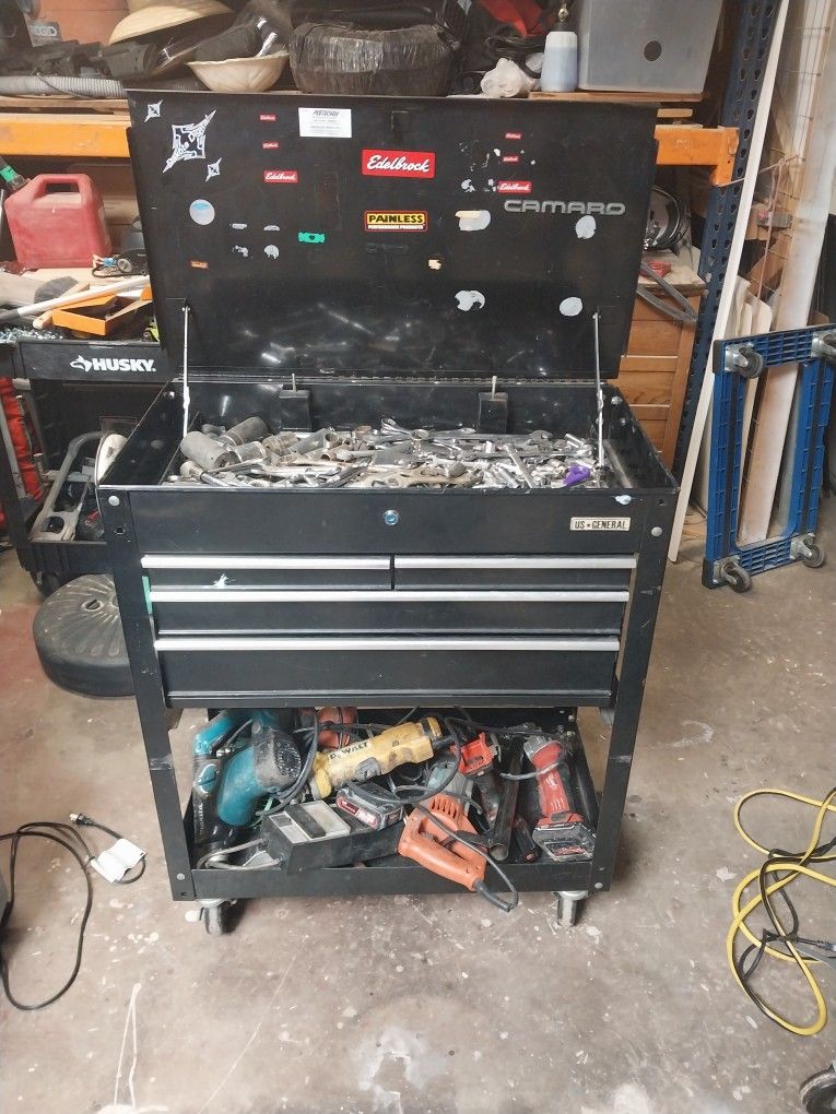 Tool Cart With Tons Of Tools 