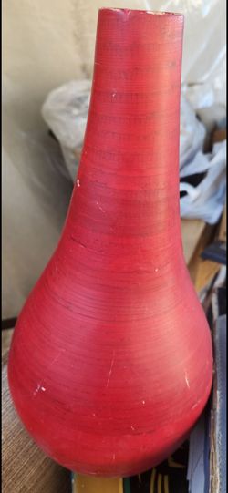 Large Red Decorative Vase
