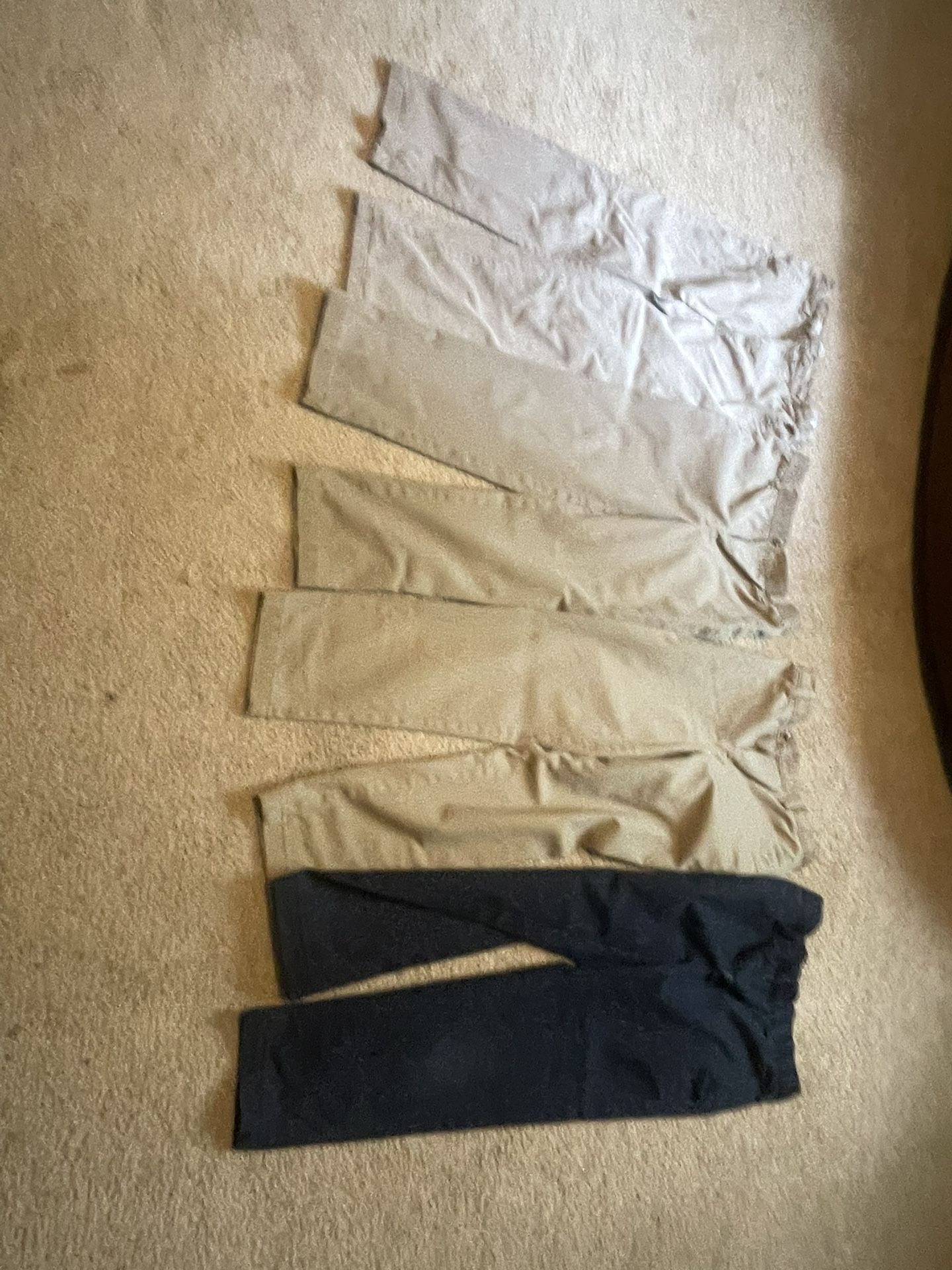 Boys khaki and navy blue pants