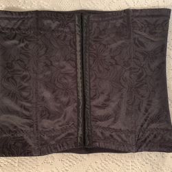 Flexees Maidenform L Women’s Black Waist Cincher Corset Shapewear 