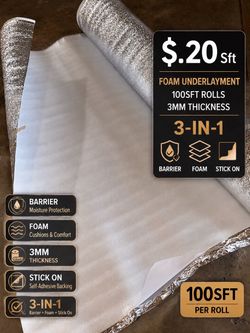 ‼️‼️ Rollos de piso -flooring Underlayment rolls ‼️‼️