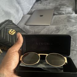 Versace Medusa Deco Oval Sunglasses