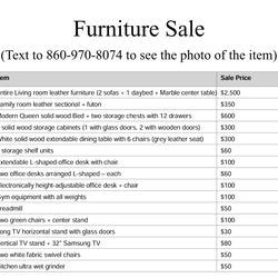 Moving Out Furniture For Sale 