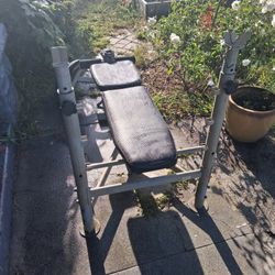 Weight Lifting Bench Plus Bar - $65