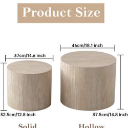 Round Nesting Coffee Table Set of 2